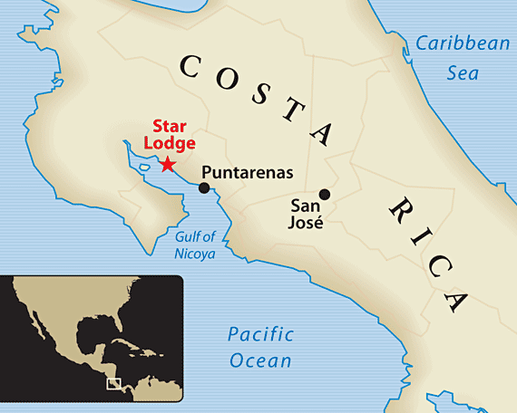 Mapa, de, costa rica