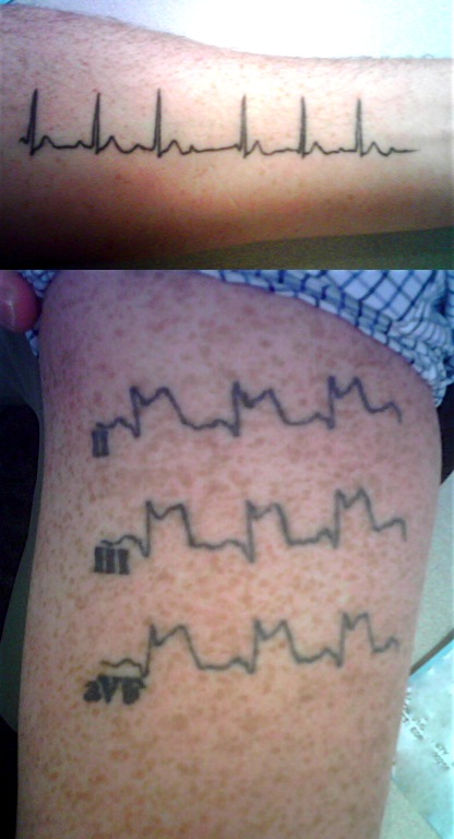 Rating your EKG tattoos #doctor #doctorsofyoutube #ekg #tattoo - YouTube
