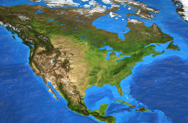 Map of US Topography - Shutterstock