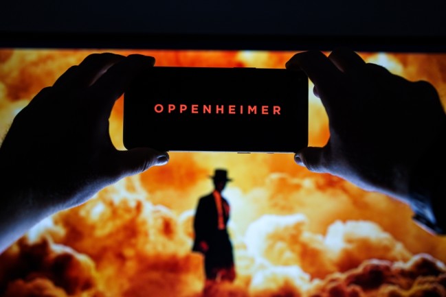 Oppenheimer movie logo and poster