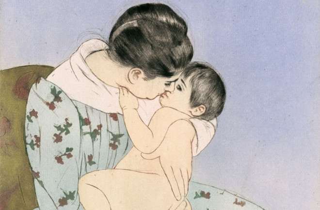 Mary Cassatt 1891 Mother’s Kiss