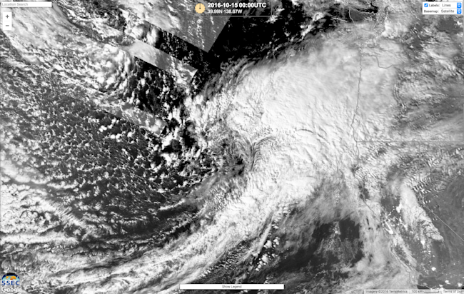 Stunning satellite image shows the powerful Ides of October Storm lit ...