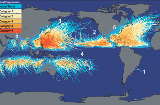 Map Where Do The Nastiest Hurricanes Emerge Discover Magazine Hurricanes 2022 Map
