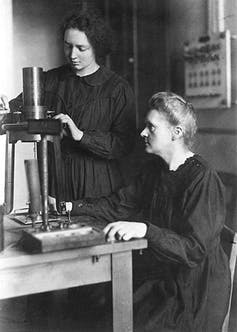 Marie and Irene Curie