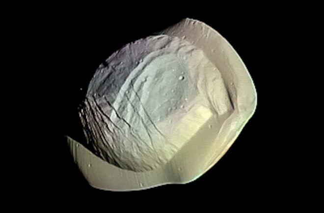 Pan moon via Cassini - NASA