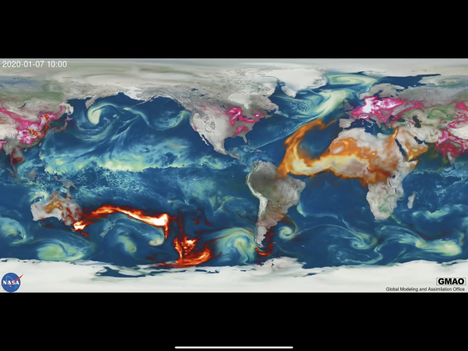In Psychedelic Colors, This NASA Visualization Reveals the Global Impact of Smoke From Wildfires
