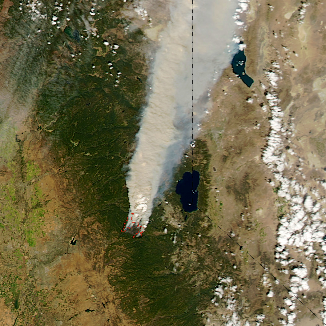 Stunning Satellite View of California's Massive King Fire. With Climate