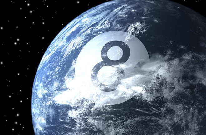 Planet Spinning like 8 Ball - Shutterstock