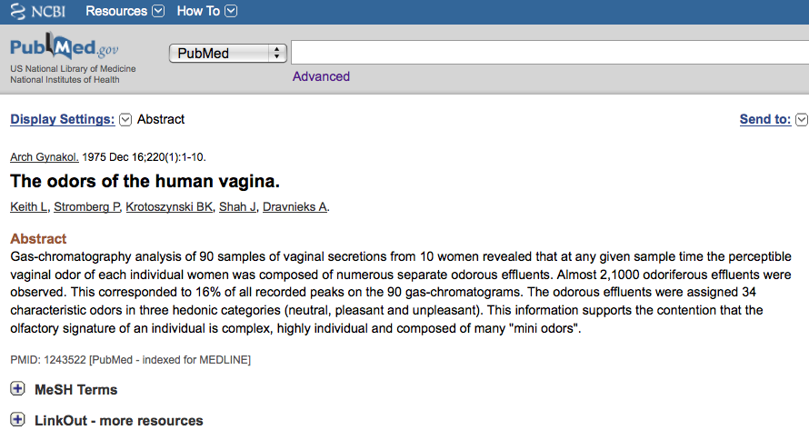 Ncbi Rofl The Odors Of The Human Vagina Discover Magazine