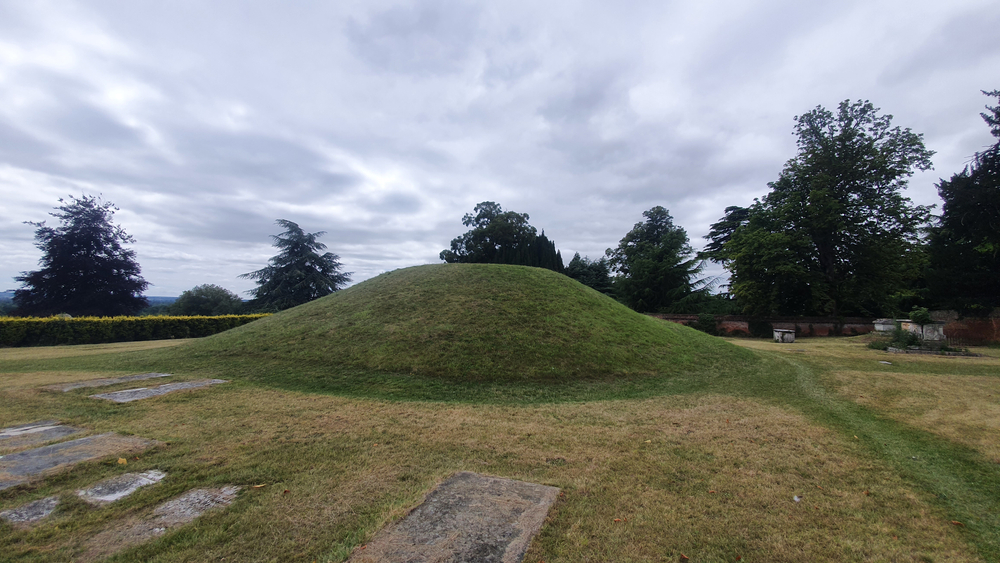 An Anglo-Saxon burial mound in Taplow Court, England - shutterstock 1778768042