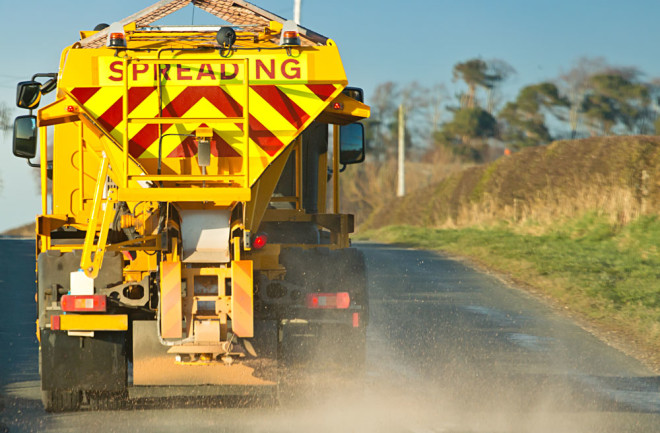 road-salt truck