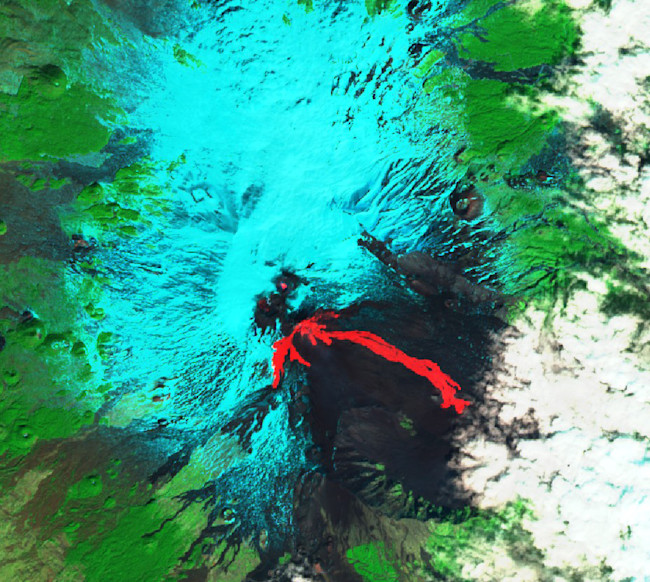 IR image of Etna Lava Flows