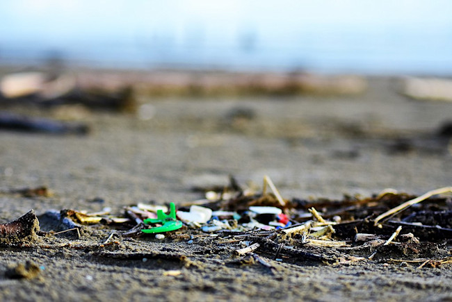 plastic pollution beach trash litter