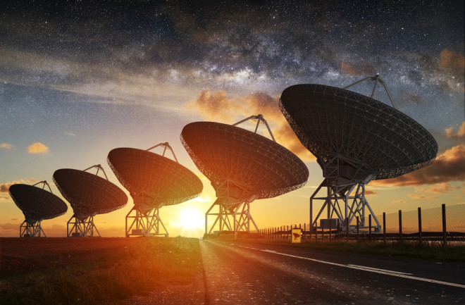 Aliens SETI Radio Telescopes - Shutterstock