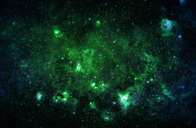 Green Starfield - Elements of this Image Furnished by NASA