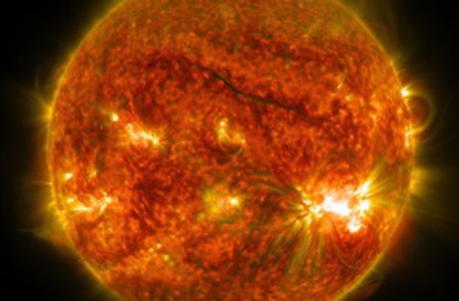 Solar Flares on Sun