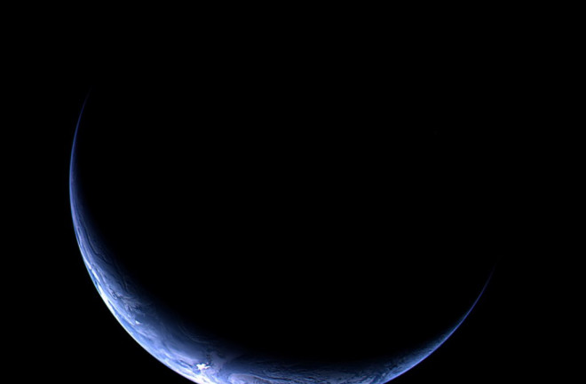 a crescent view of Earth - ESA