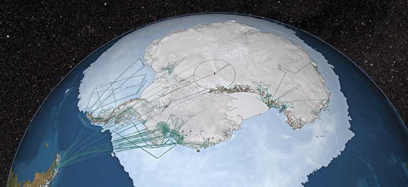 IceBridge flight paths - NASA