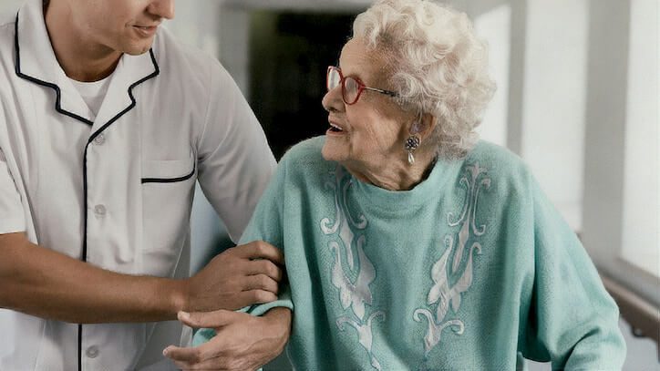 Imagen de la subsección de "¿Eres un profesional" de la sección de cuidadores en desktop.