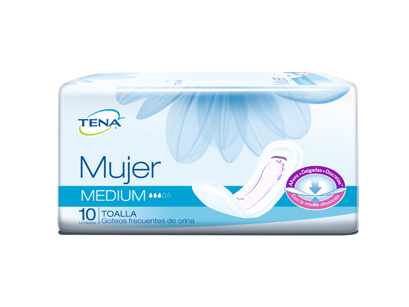 toallas para incontinencia urinaria tena