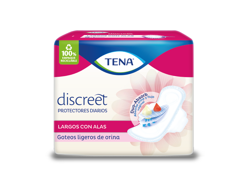 Protector tena discreet largos con alas