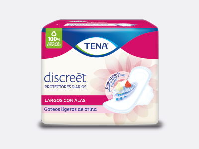 protector tena discreet largos con alas