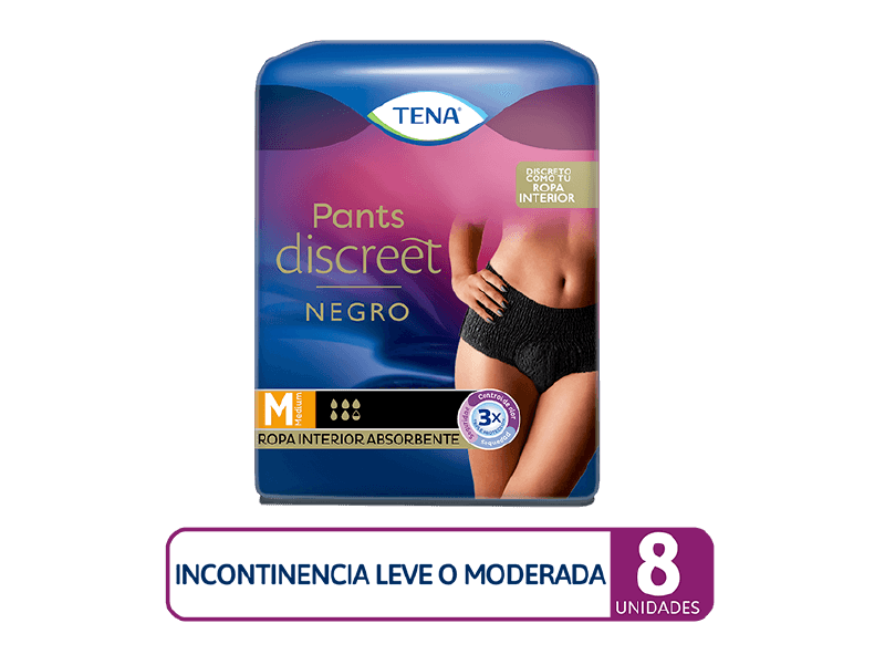 Ropa Interior Absorbente TENA Discreet Negra