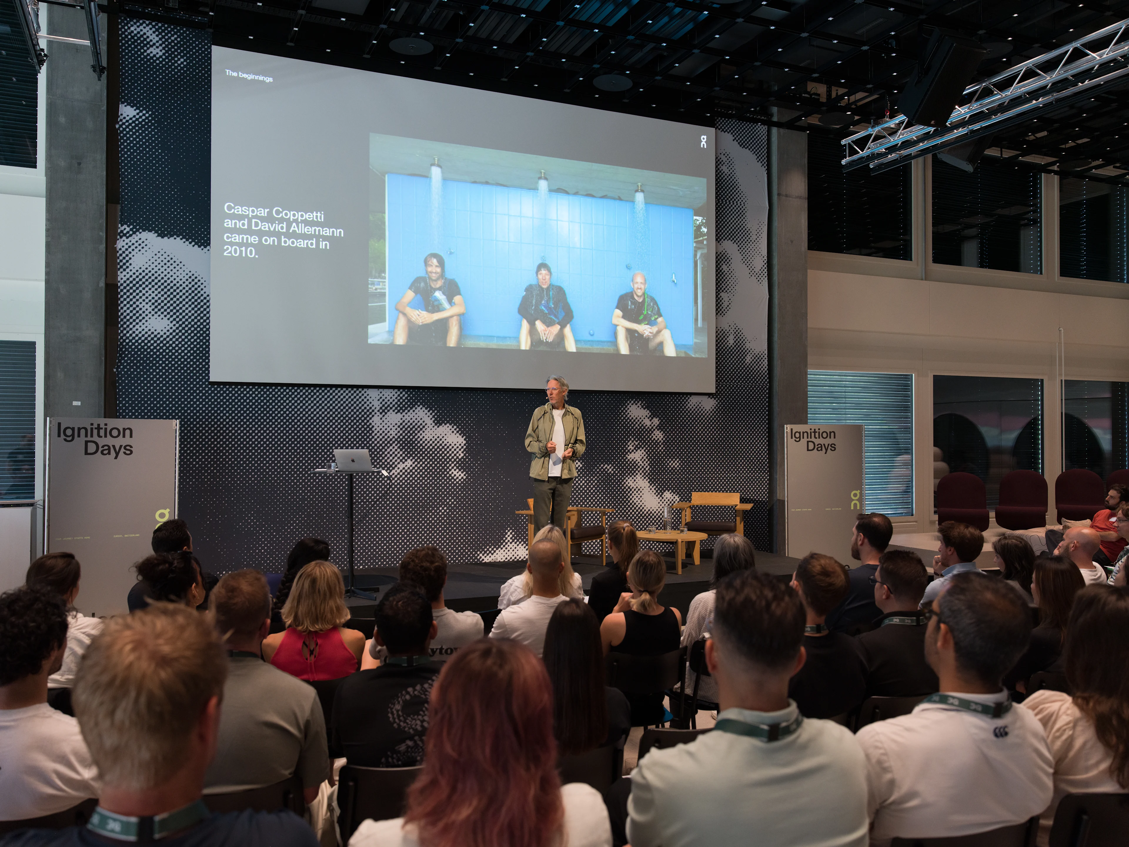 On Founder on stage 