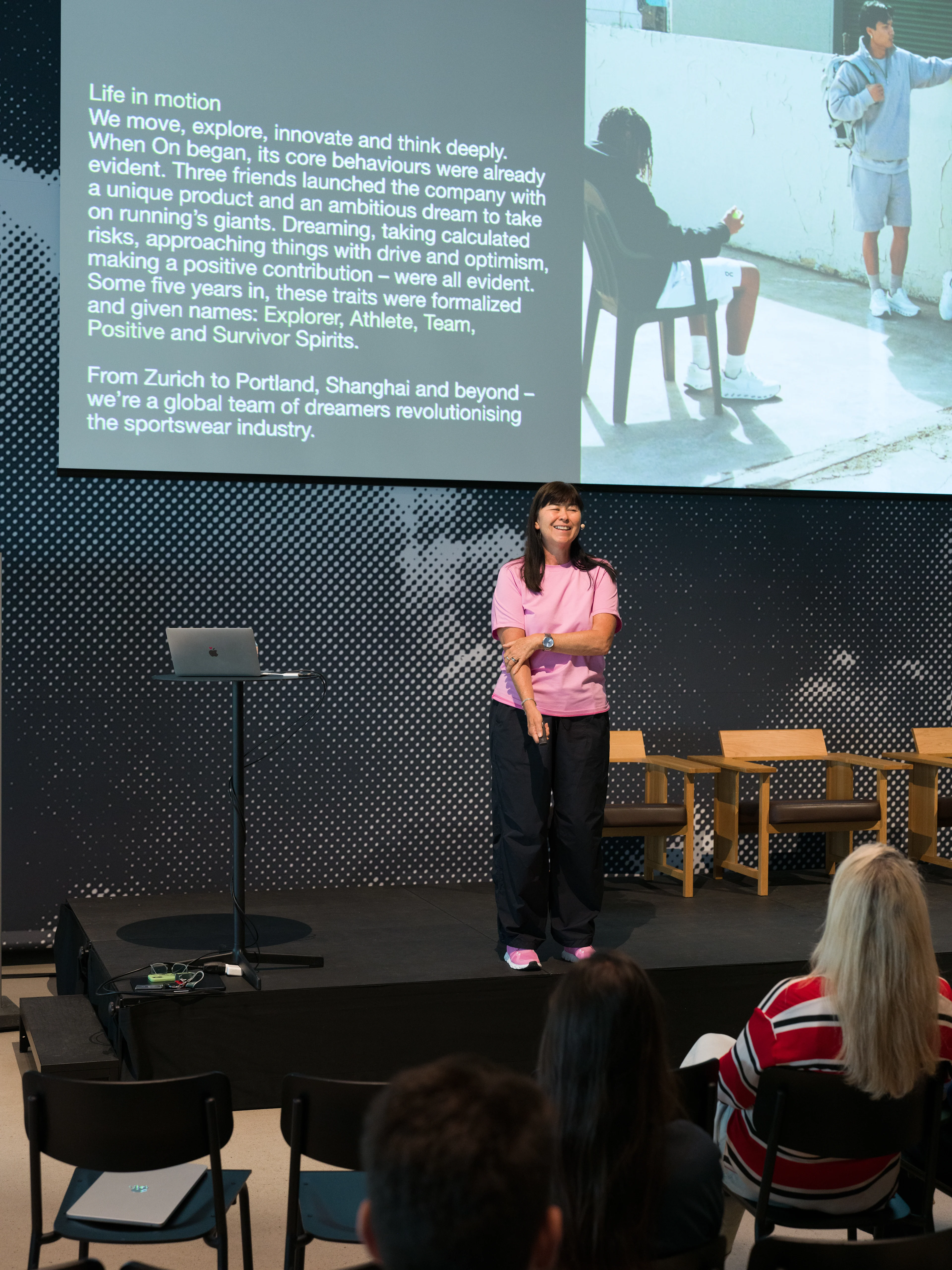 On's CHRO on stage