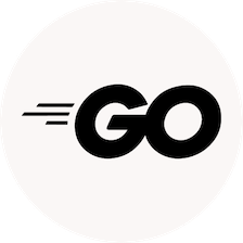 Go logo with background