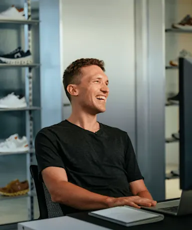 Man laughing