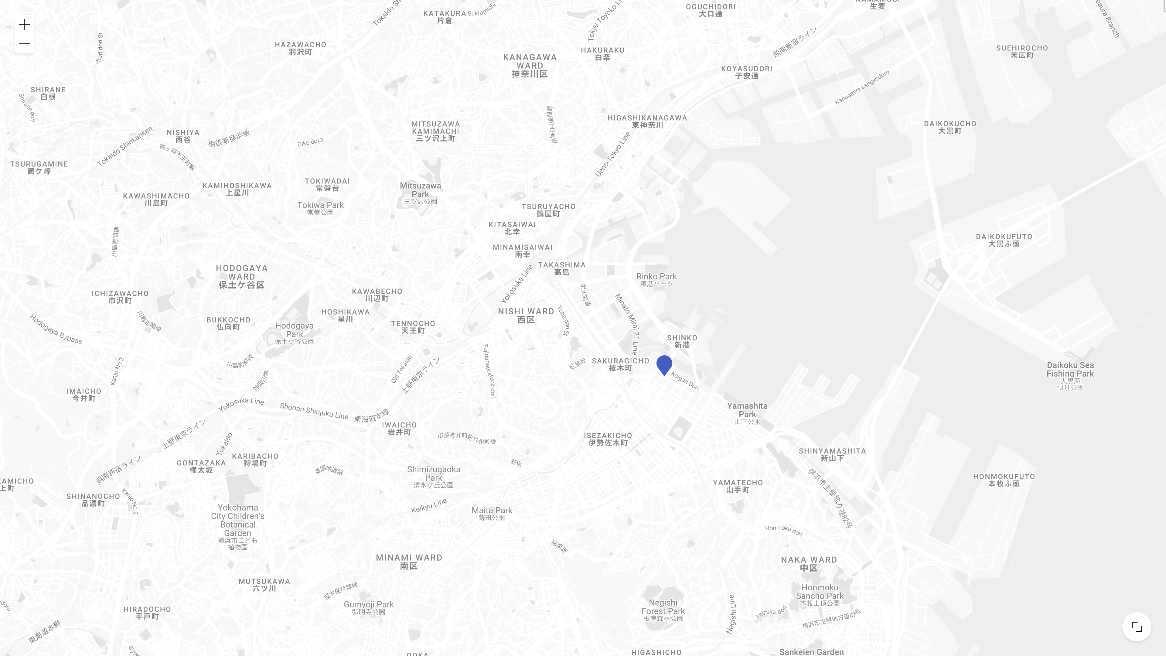 A map of Yokohama