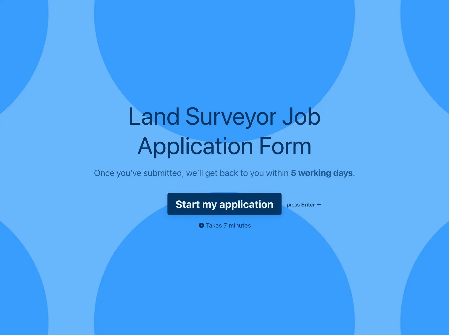 Land Surveyor Job Application Form Template Hero