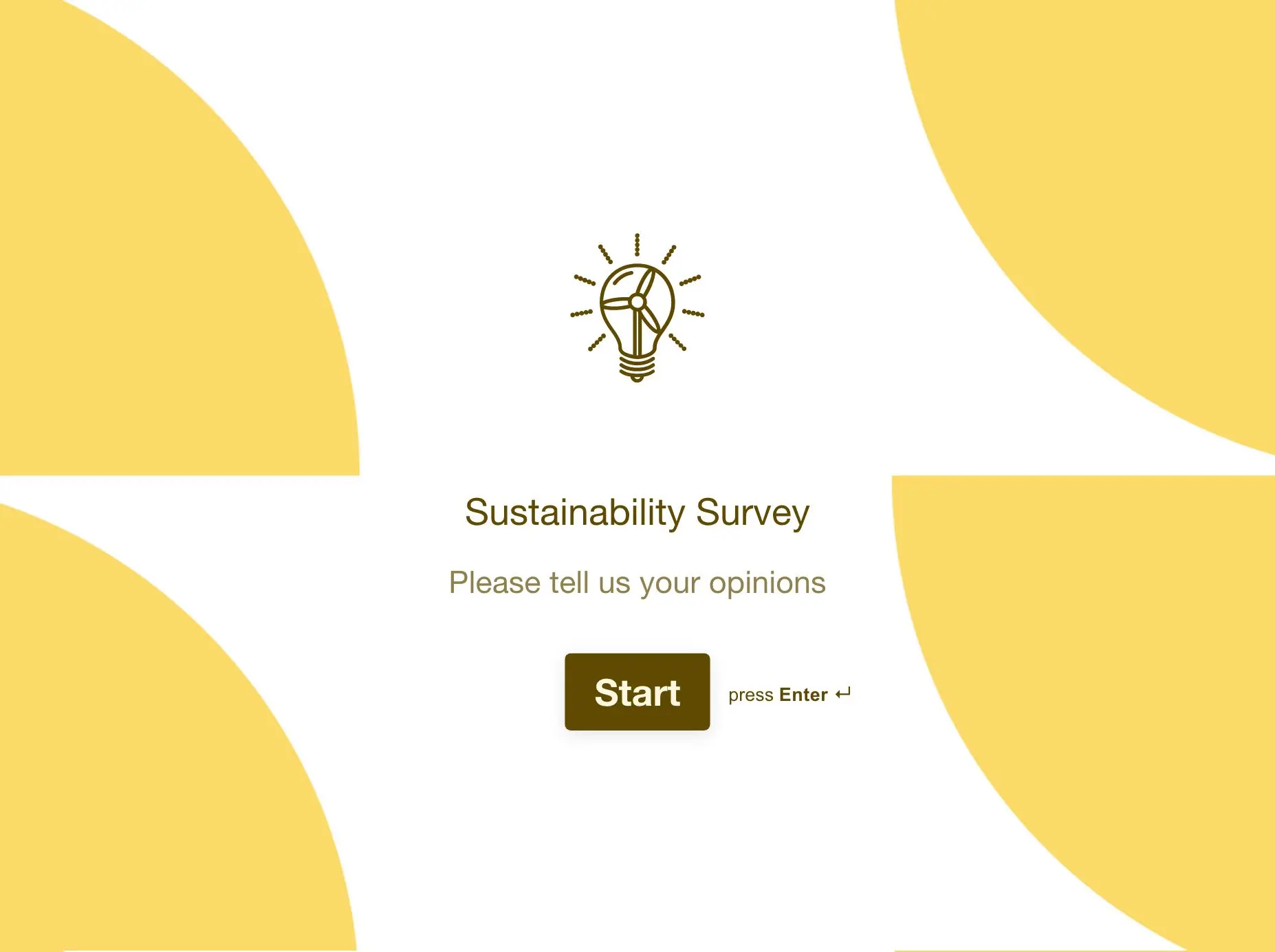 Sustainability Survey Template Hero