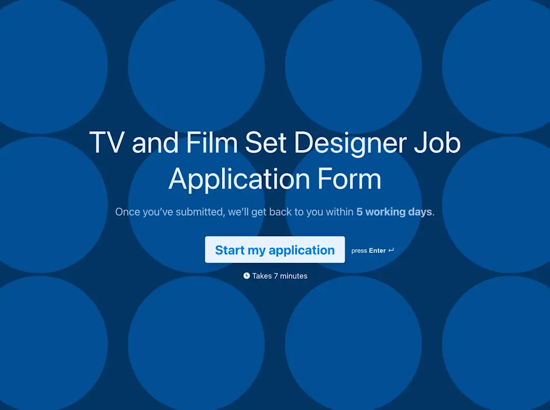 tv-and-film-set-designer-job-application-form-template