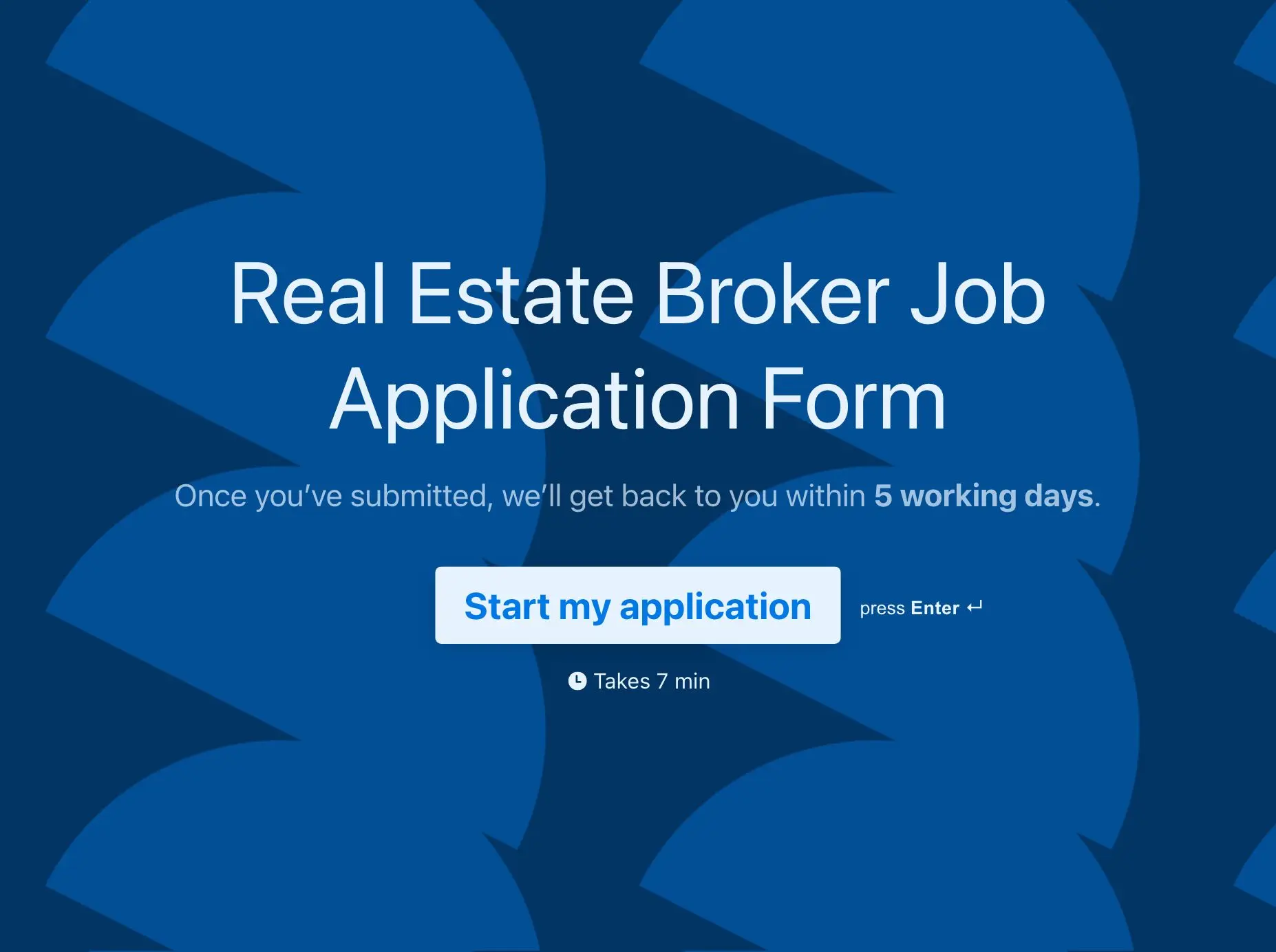 Real Estate Broker Job Application Form Template Hero