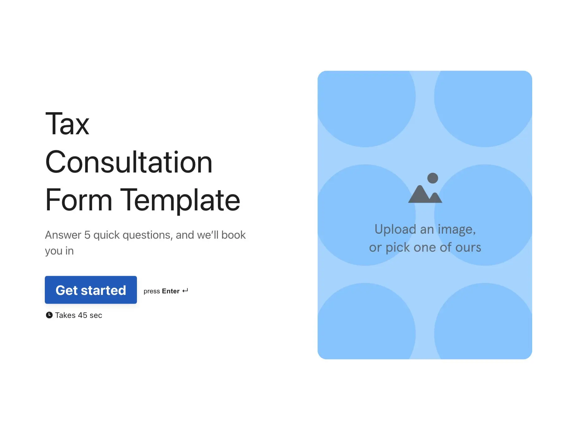 Tax Consultation Form Template Hero
