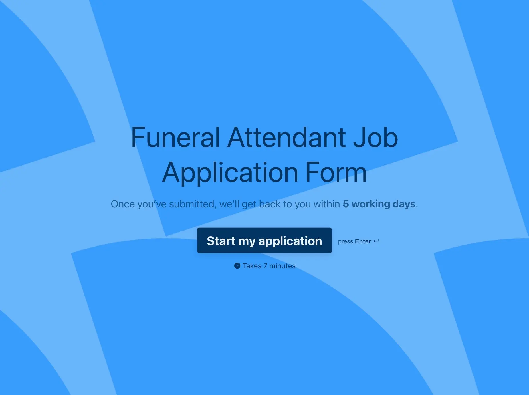 Funeral Attendant Job Application Form Template Hero