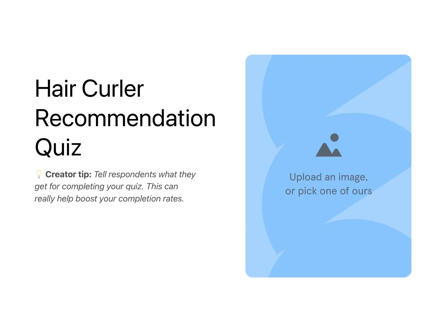 Hair Curler Recommendation Quiz Template Hero