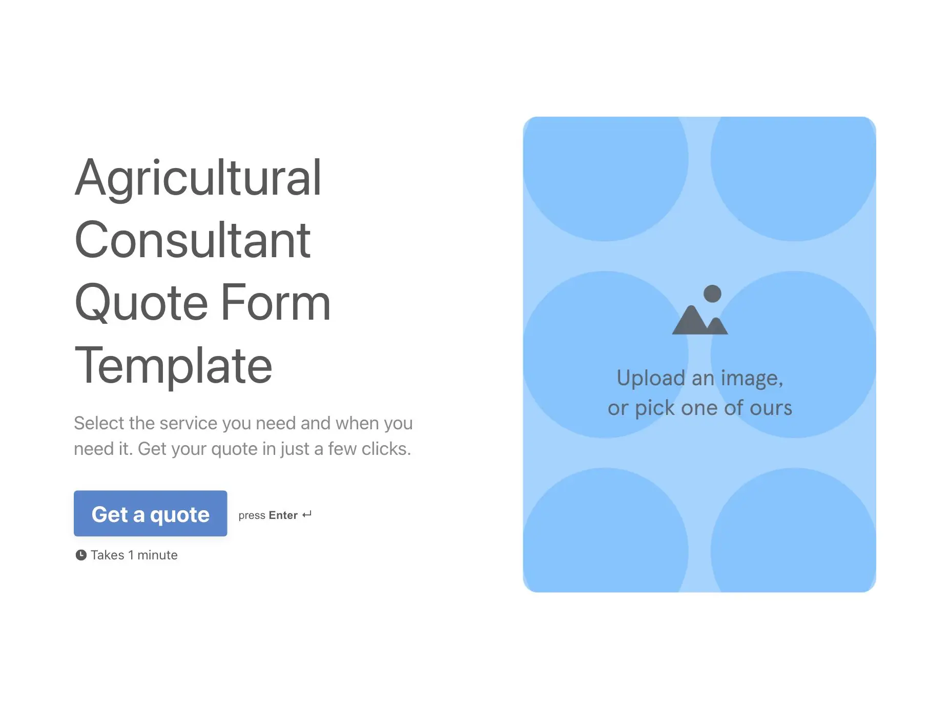 Agricultural Consultant Quote Form Template Hero