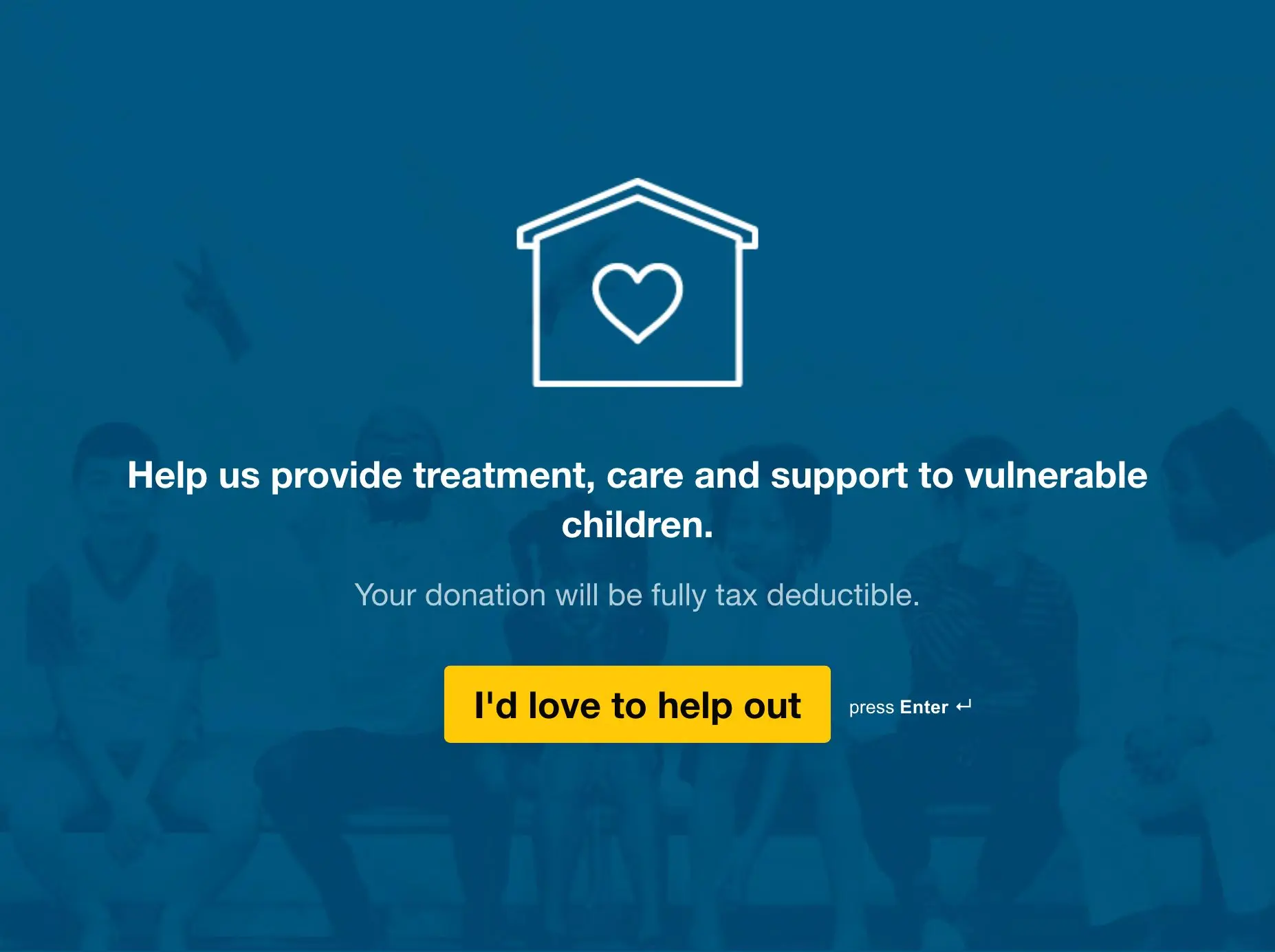 Online Donation Form Template Hero