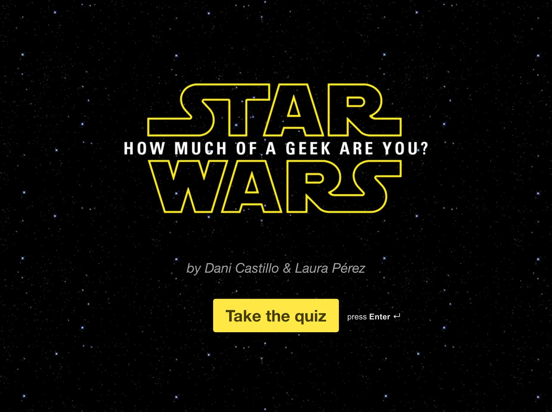 Star Wars Quiz Template Hero