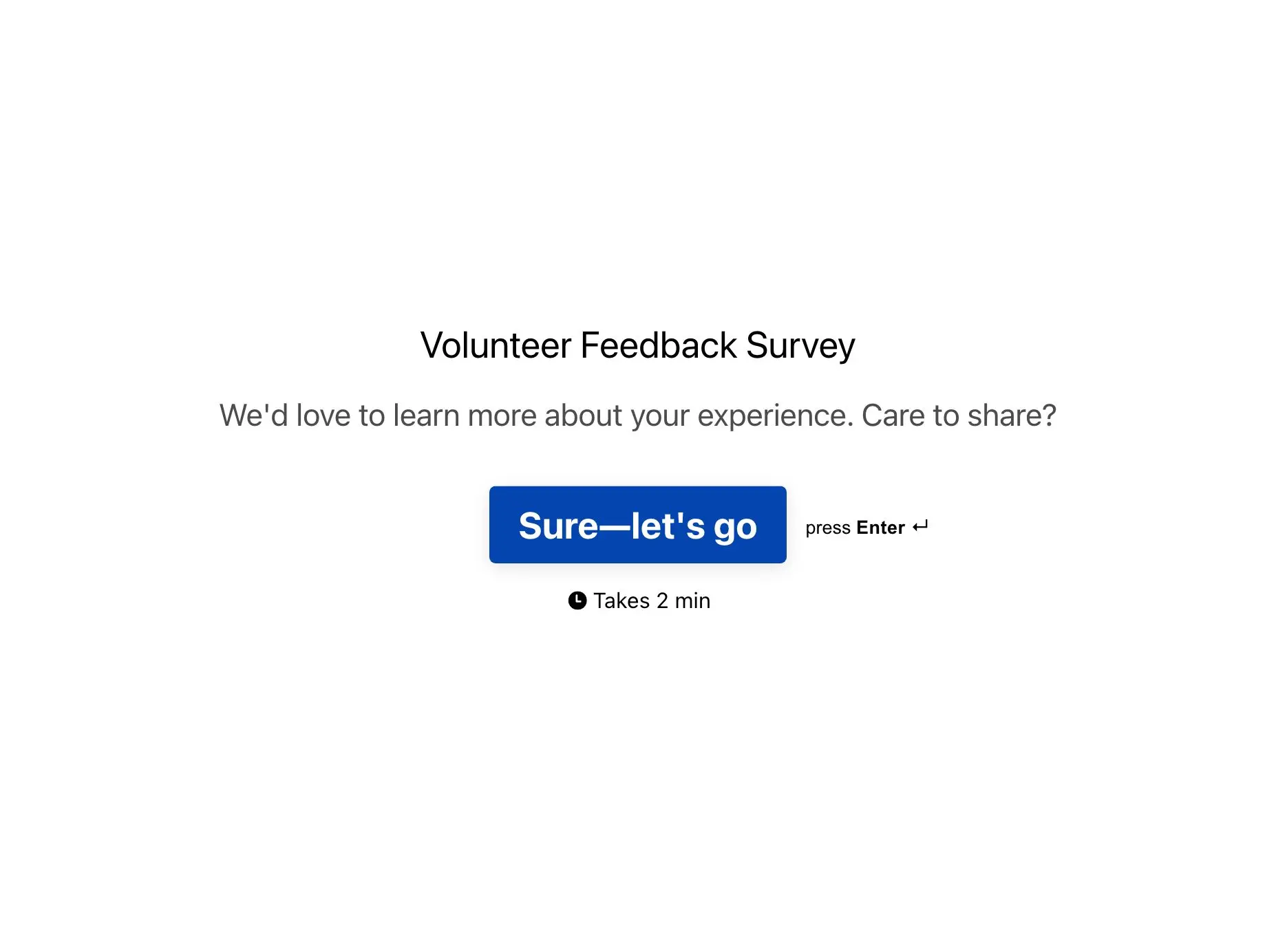 Volunteer Feedback Survey Template Hero