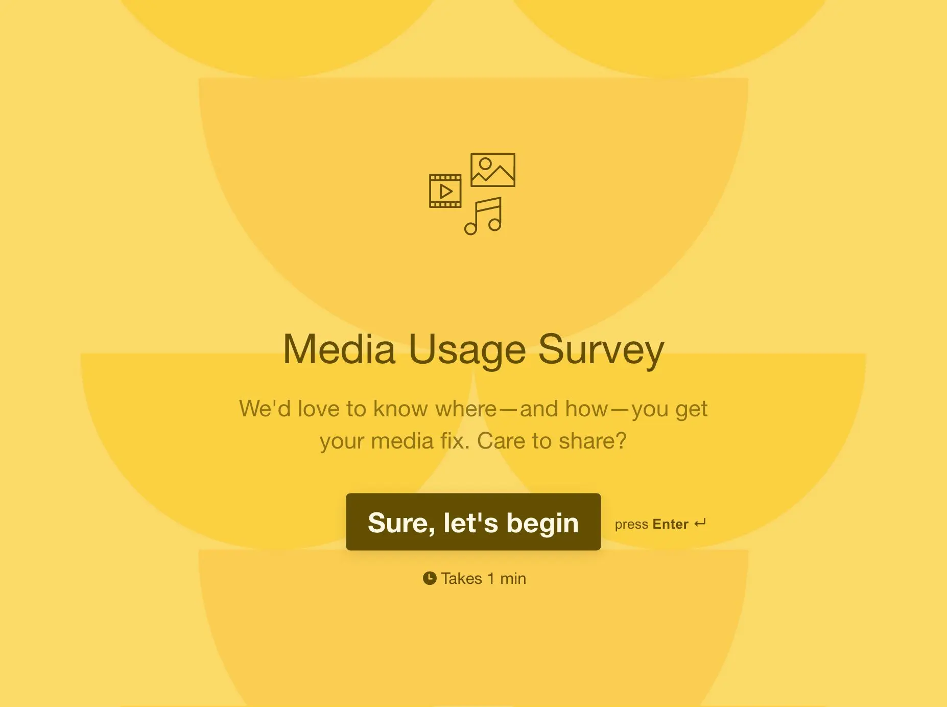 Media usage survey template Hero