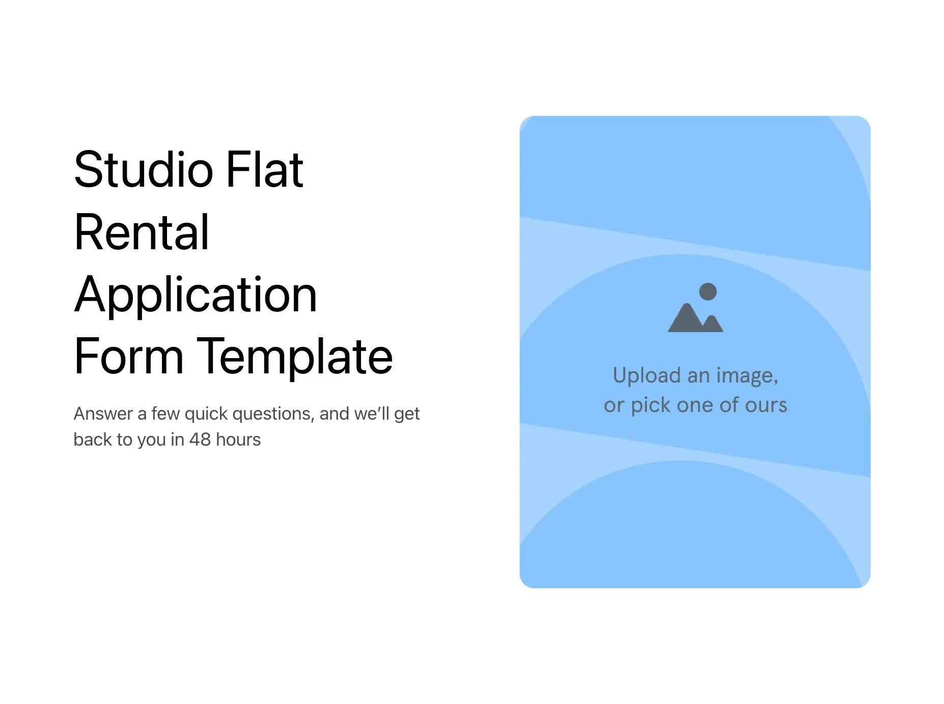 Studio Flat Rental Application Form Template Hero
