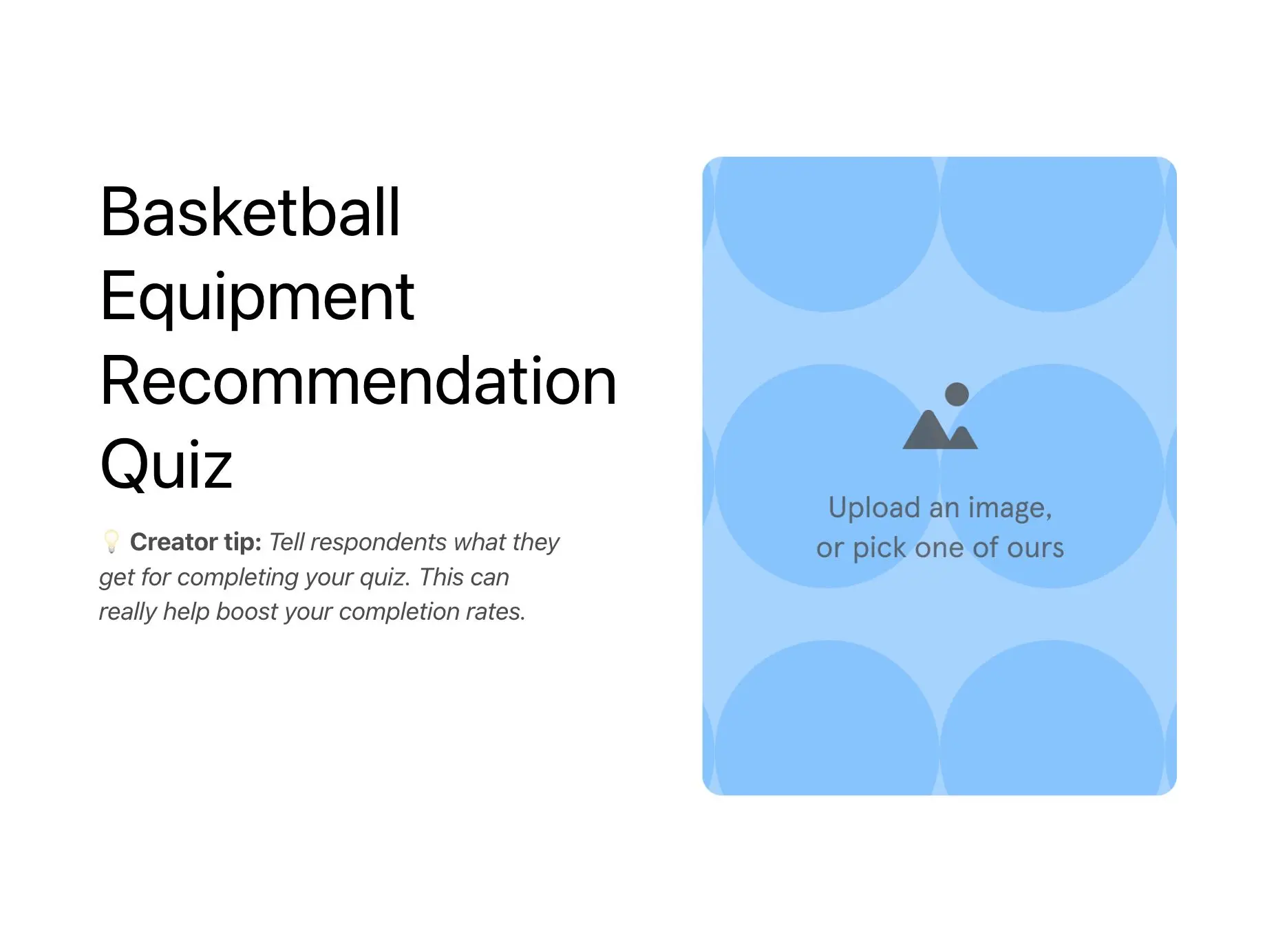 Basketball Equipment Recommendation Quiz Template Hero