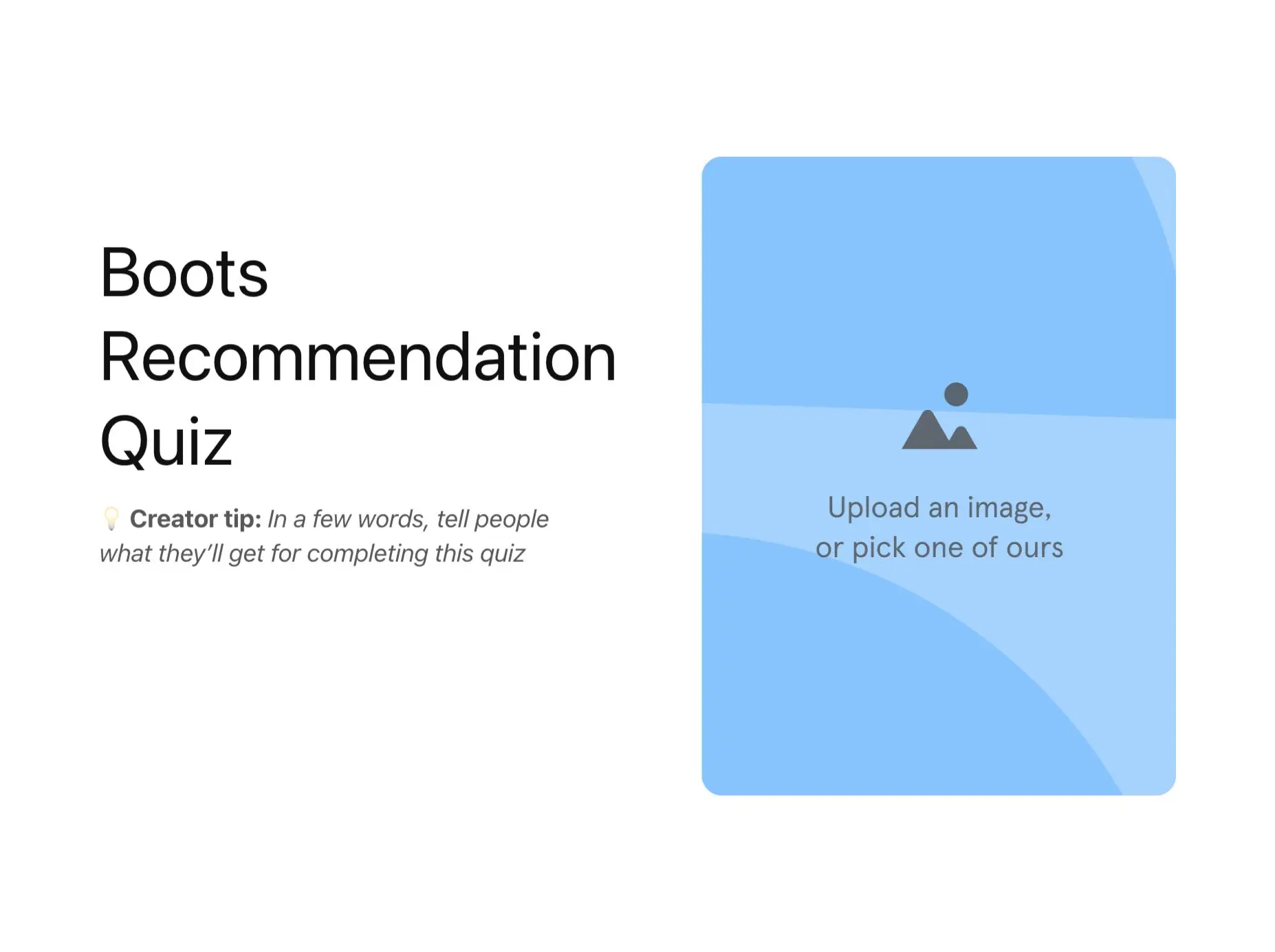 Boots Recommendation Quiz Template Hero