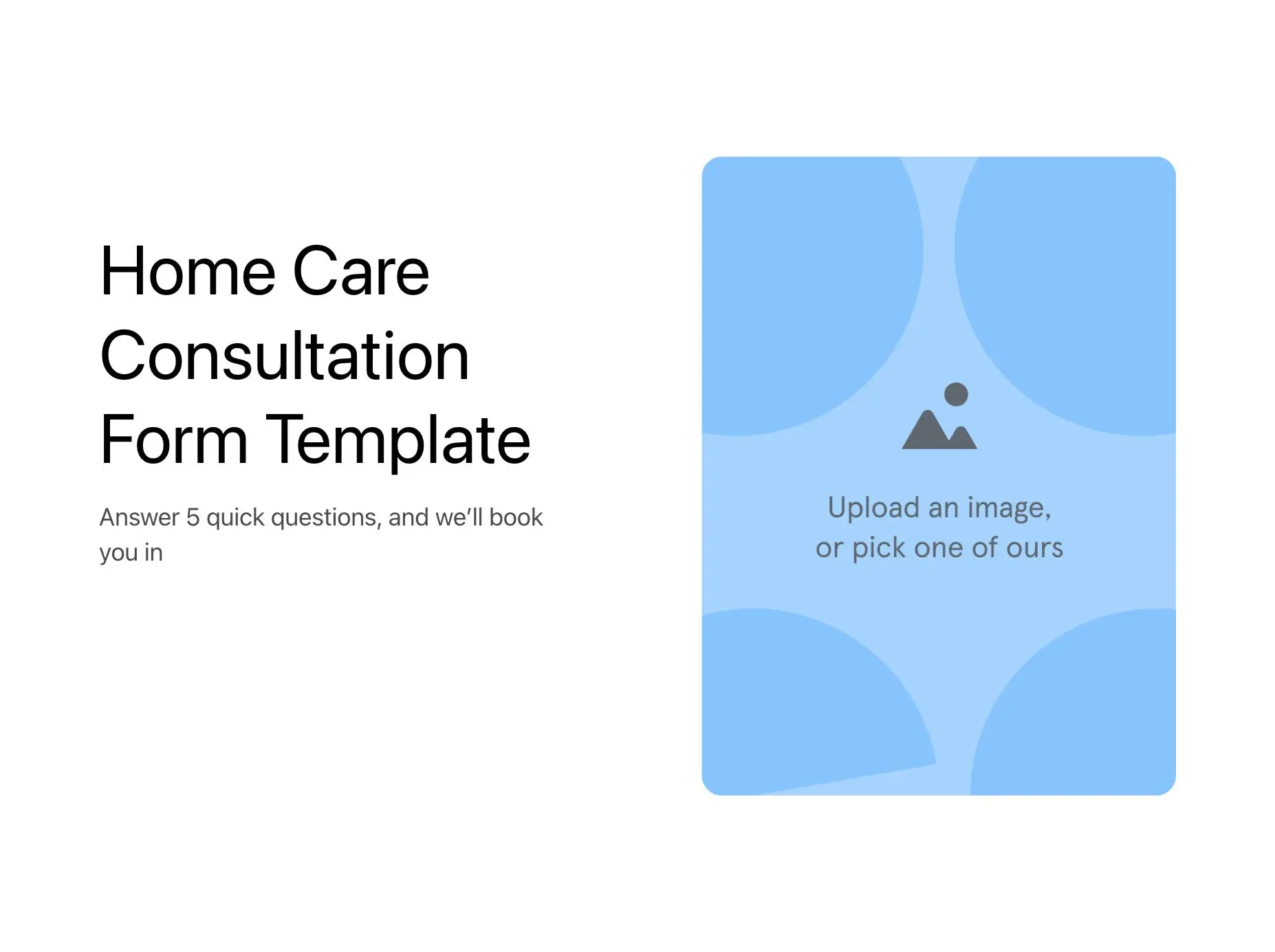 Home Care Consultation Form Template Hero