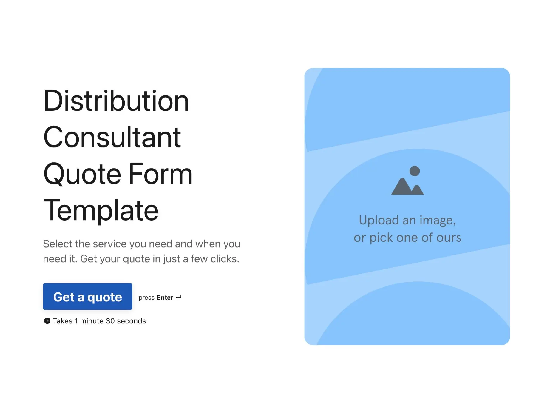 Distribution Consultant Quote Form Template Hero