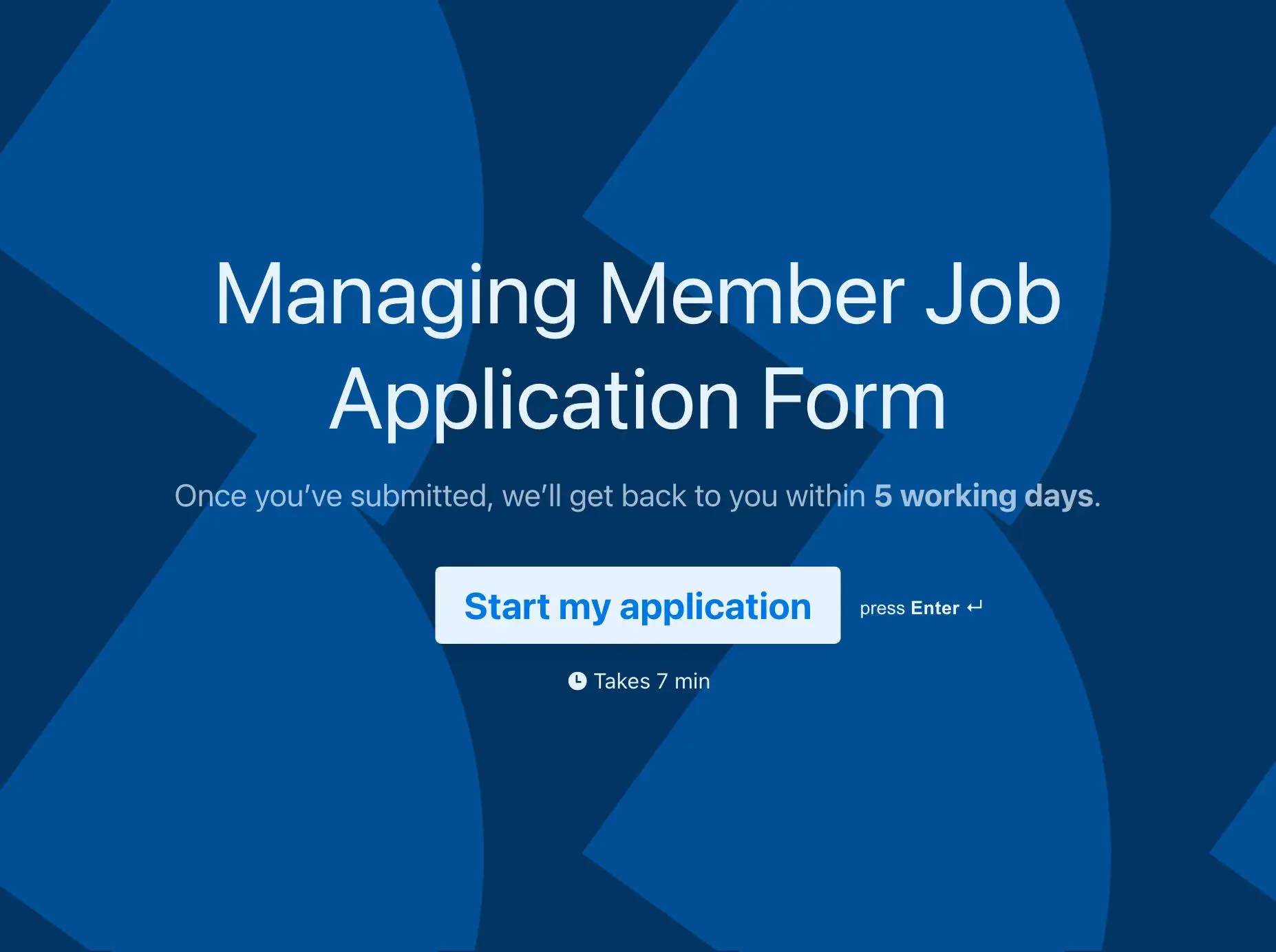 Managing Member Job Application Form Template Hero